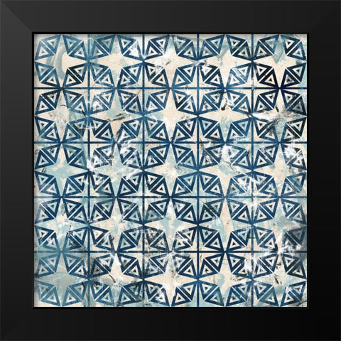 Tile-Dye IV Black Modern Wood Framed Art Print by Vess, June Erica