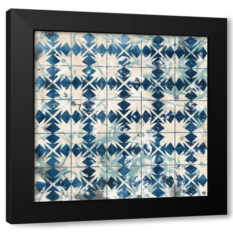 Tile-Dye VI Black Modern Wood Framed Art Print with Double Matting by Vess, June Erica