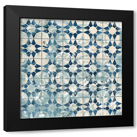 Tile-Dye VIII Black Modern Wood Framed Art Print with Double Matting by Vess, June Erica