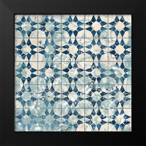 Tile-Dye VIII Black Modern Wood Framed Art Print by Vess, June Erica