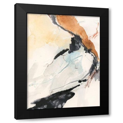 Efflux I Black Modern Wood Framed Art Print with Double Matting by Borges, Victoria