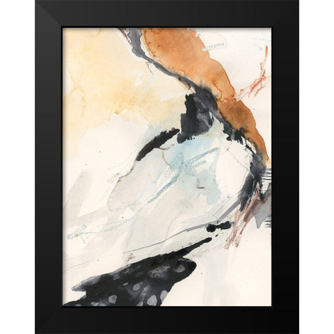 Efflux I Black Modern Wood Framed Art Print by Borges, Victoria