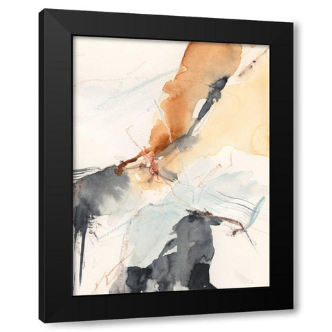 Efflux II Black Modern Wood Framed Art Print by Borges, Victoria