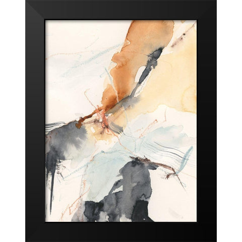 Efflux II Black Modern Wood Framed Art Print by Borges, Victoria