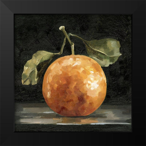 Dark Orange Deux I Black Modern Wood Framed Art Print by Caroline, Emma