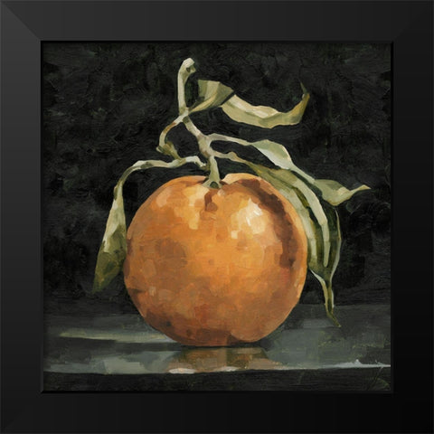 Dark Orange Deux II Black Modern Wood Framed Art Print by Caroline, Emma