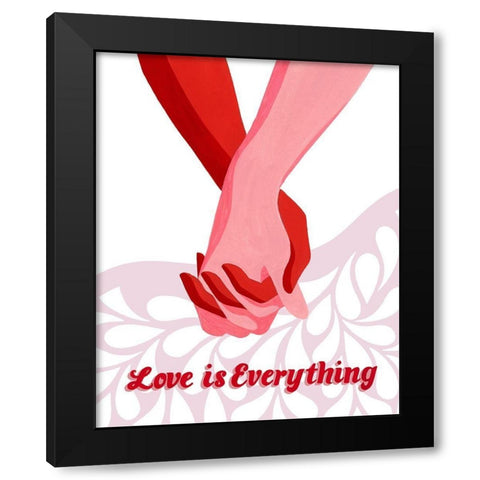 Groovy Love I Black Modern Wood Framed Art Print by Popp, Grace