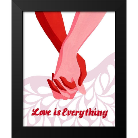 Groovy Love I Black Modern Wood Framed Art Print by Popp, Grace