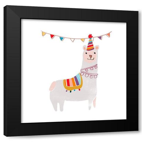 Party Animals I Black Modern Wood Framed Art Print with Double Matting by Vess, June Erica