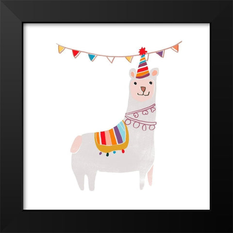 Party Animals I Black Modern Wood Framed Art Print by Vess, June Erica