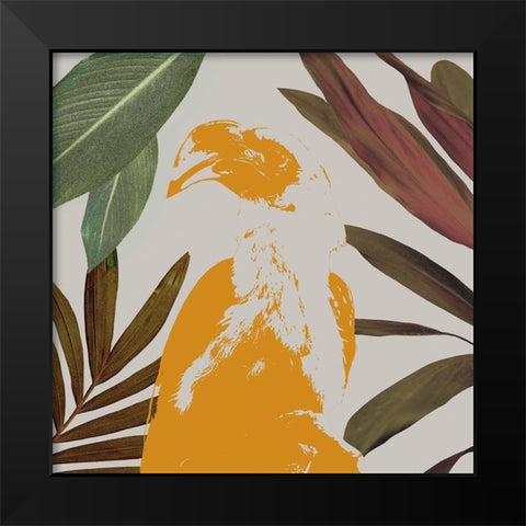 Graphic Tropical Bird II Black Modern Wood Framed Art Print by Warren, Annie