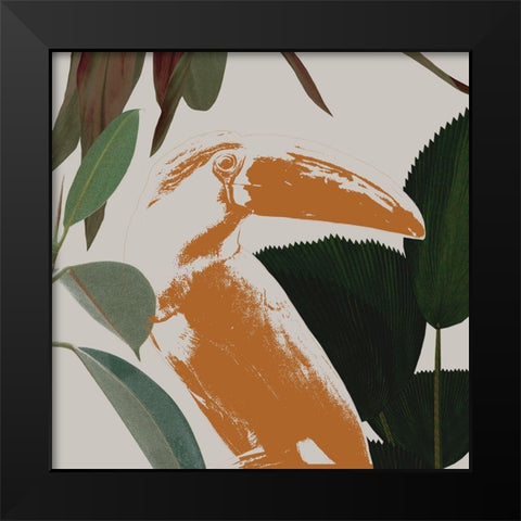 Graphic Tropical Bird III Black Modern Wood Framed Art Print by Warren, Annie