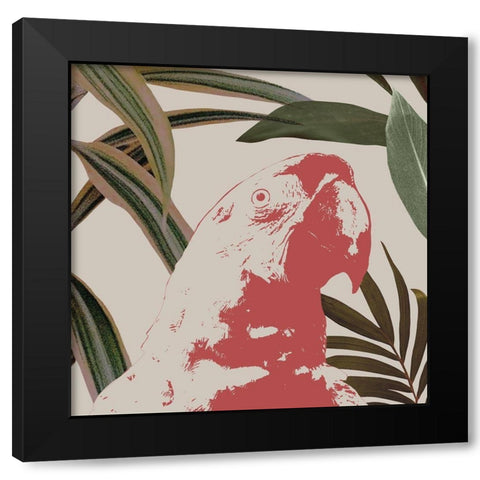 Graphic Tropical Bird IV Black Modern Wood Framed Art Print by Warren, Annie