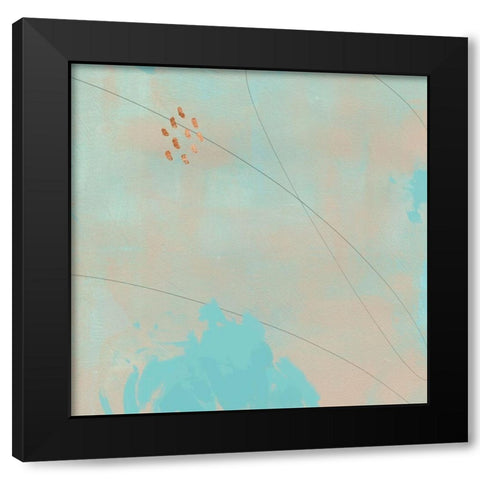 Spring Abstract II Black Modern Wood Framed Art Print by Green, Jacob