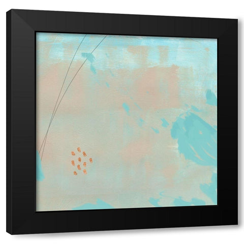 Spring Abstract III Black Modern Wood Framed Art Print by Green, Jacob