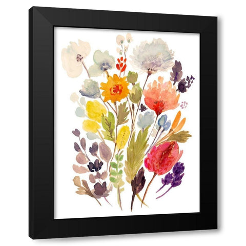 Modern Bouquet Stems II Black Modern Wood Framed Art Print with Double Matting by Fields, Karen