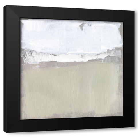 Silver Ribbon Horizon I Black Modern Wood Framed Art Print with Double Matting by Goldberger, Jennifer