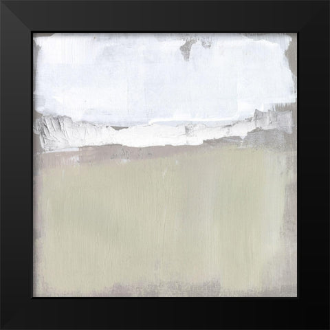 Silver Ribbon Horizon I Black Modern Wood Framed Art Print by Goldberger, Jennifer