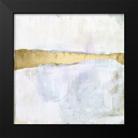 Gold Ribbon Horizon I Black Modern Wood Framed Art Print by Goldberger, Jennifer