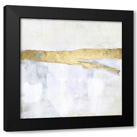 Gold Ribbon Horizon II Black Modern Wood Framed Art Print with Double Matting by Goldberger, Jennifer
