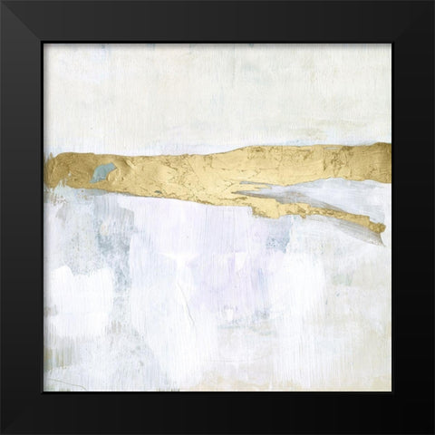 Gold Ribbon Horizon II Black Modern Wood Framed Art Print by Goldberger, Jennifer