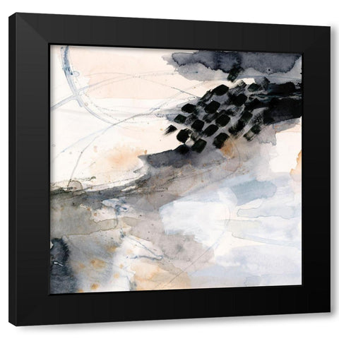 Neutral Flock II Black Modern Wood Framed Art Print with Double Matting by Barnes, Victoria