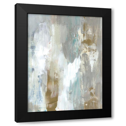 Textured Neutrals and Gold II Black Modern Wood Framed Art Print with Double Matting by Goldberger, Jennifer