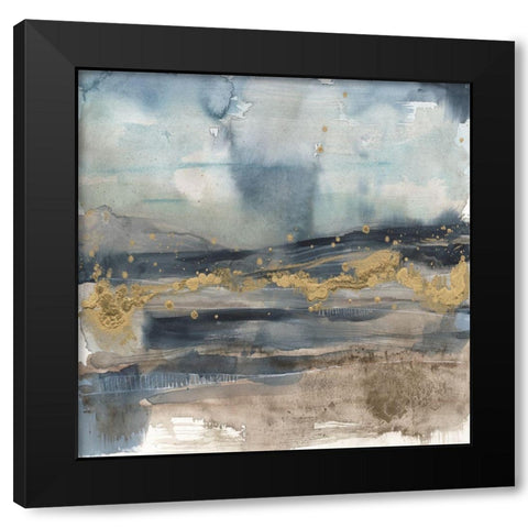 Golden Light on the Horizon I Black Modern Wood Framed Art Print with Double Matting by Goldberger, Jennifer