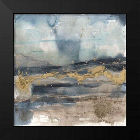 Golden Light on the Horizon I Black Modern Wood Framed Art Print by Goldberger, Jennifer