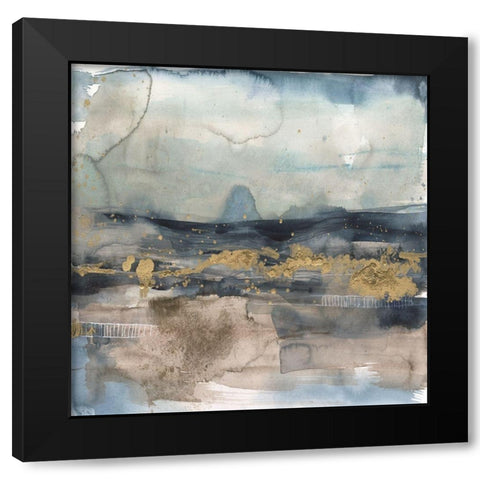 Golden Light on the Horizon II Black Modern Wood Framed Art Print with Double Matting by Goldberger, Jennifer