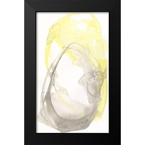 Lemon and Grey Tandem I Black Modern Wood Framed Art Print by Goldberger, Jennifer