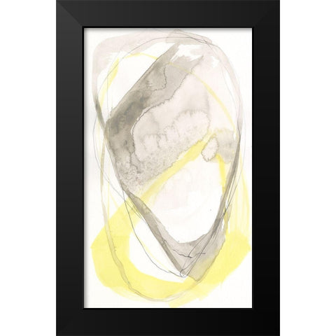 Lemon and Grey Tandem II Black Modern Wood Framed Art Print by Goldberger, Jennifer