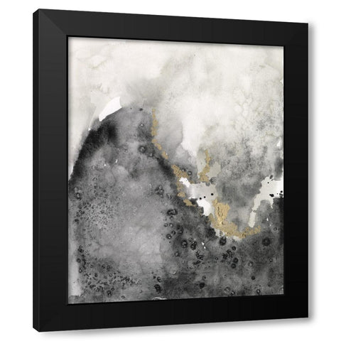 Ebony and Gold I Black Modern Wood Framed Art Print with Double Matting by Goldberger, Jennifer