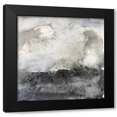 Salted Horizon II Black Modern Wood Framed Art Print with Double Matting by Goldberger, Jennifer