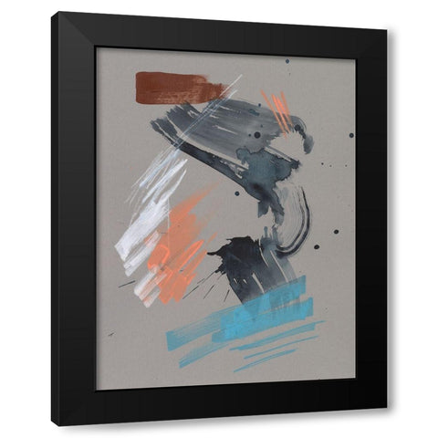 Playful Marks I Black Modern Wood Framed Art Print with Double Matting by Goldberger, Jennifer