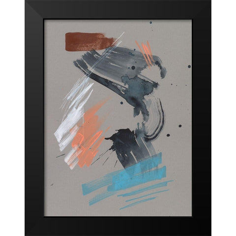 Playful Marks I Black Modern Wood Framed Art Print by Goldberger, Jennifer