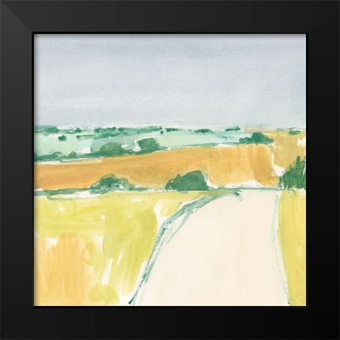 Country Road Sketch I Black Modern Wood Framed Art Print by Barnes, Victoria