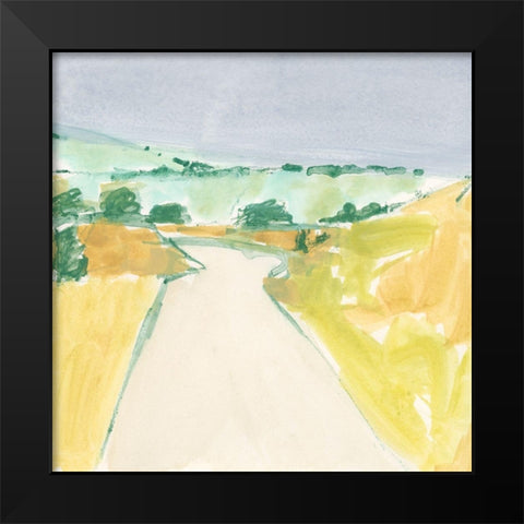 Country Road Sketch II Black Modern Wood Framed Art Print by Barnes, Victoria