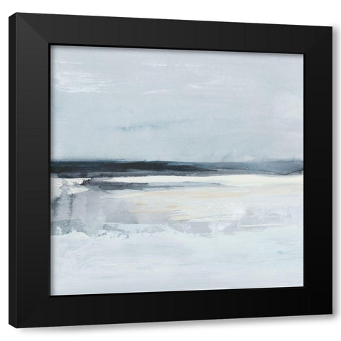 Inky Coastline I Black Modern Wood Framed Art Print with Double Matting by Barnes, Victoria