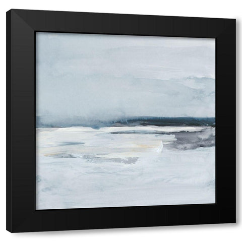 Inky Coastline II Black Modern Wood Framed Art Print with Double Matting by Barnes, Victoria