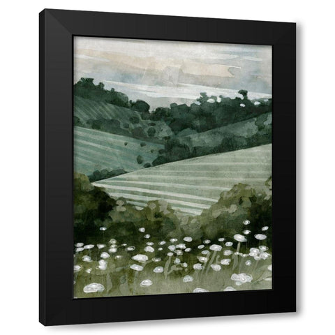 Rolling Pasture II Black Modern Wood Framed Art Print with Double Matting by Caroline, Emma