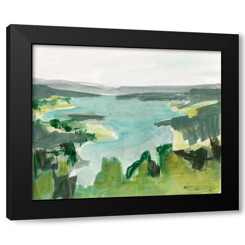 Riverside Sketch II Black Modern Wood Framed Art Print with Double Matting by Barnes, Victoria