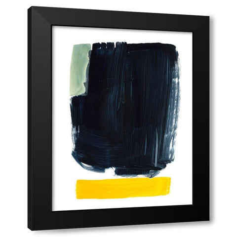 Navy Blue Field I Black Modern Wood Framed Art Print by Barnes, Victoria