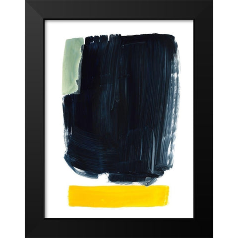 Navy Blue Field I Black Modern Wood Framed Art Print by Barnes, Victoria