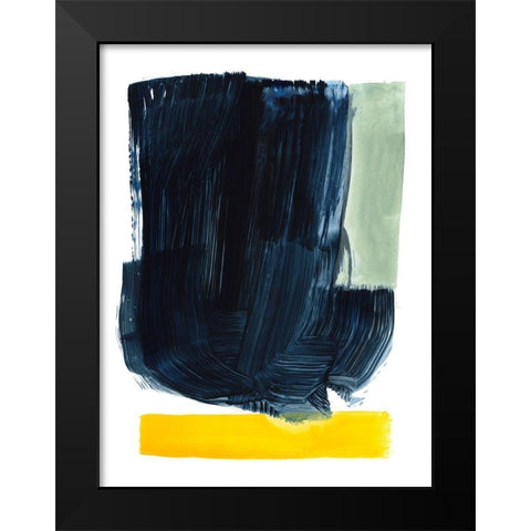 Navy Blue Field II Black Modern Wood Framed Art Print by Barnes, Victoria