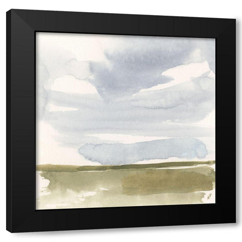 Open Field Sketch I Black Modern Wood Framed Art Print with Double Matting by Barnes, Victoria