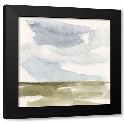 Open Field Sketch II Black Modern Wood Framed Art Print with Double Matting by Barnes, Victoria