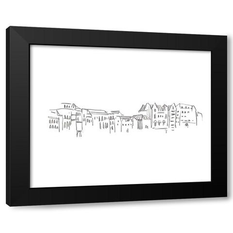 Travel Sketch II Black Modern Wood Framed Art Print with Double Matting by Warren, Annie