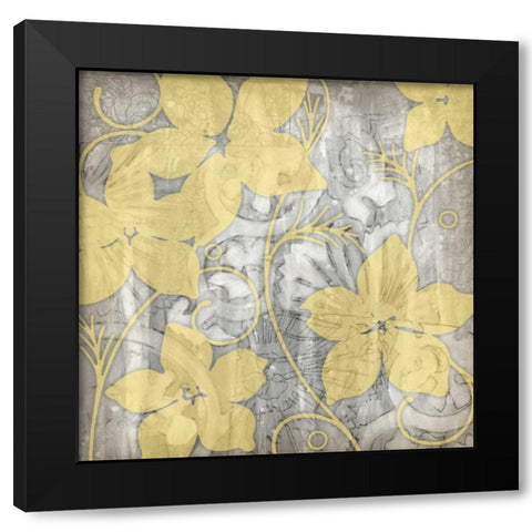 Yellow and Gray I Black Modern Wood Framed Art Print with Double Matting by Goldberger, Jennifer