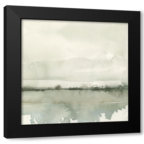 Winter Reflections II Black Modern Wood Framed Art Print with Double Matting by Caroline, Emma